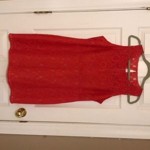 J. Crew coral lace dress! Worn twice!
